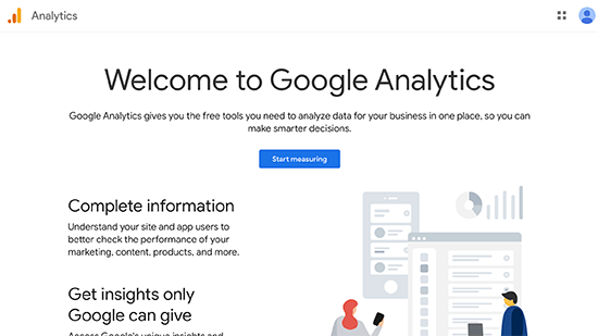 Registrarse en Google Analytics