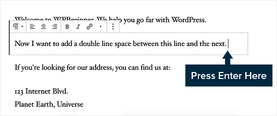 Agregar doble interlineado en WordPress Agregar doble interlineado en WordPress