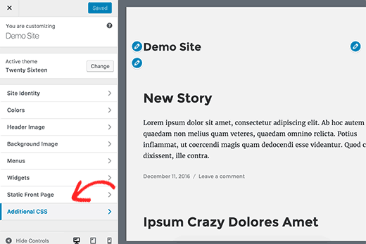 Agregar su CSS personalizado Agregar su CSS personalizado