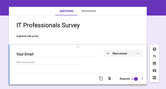 Agregar campos de formulario en Formularios de Google Agregar campos de formulario en Formularios de Google