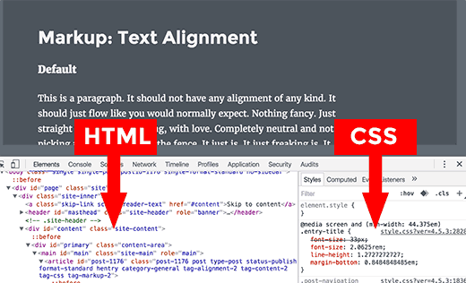 Paneles HTML y CSS en la ventana Inspeccionar Paneles HTML y CSS en la ventana Inspeccionar