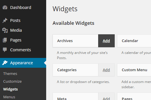 Widgets accesibles en WordPress Widgets accesibles en WordPress