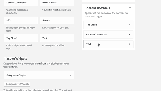 Eliminar un widget sin eliminar su configuración Eliminar un widget sin eliminar su configuración