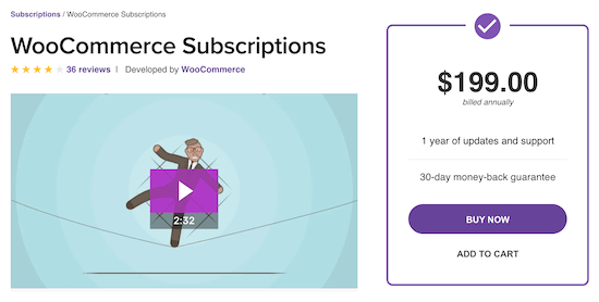 Extensión de suscripciones de WooCommerce Extensión de suscripciones de WooCommerce