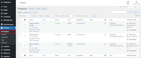 Seleccione el producto WooCommerce para la suscripción Seleccione el producto WooCommerce para la suscripción