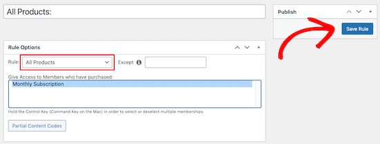 Configurar la regla de membresía Configurar la regla de membresía