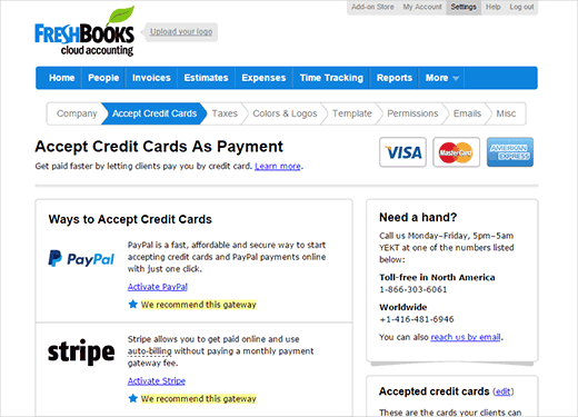 Acepte pagos en línea contra sus facturas usando FreshBooks Acepte pagos en línea contra sus facturas usando FreshBooks