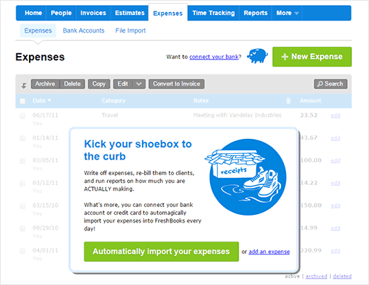 Realice un seguimiento de sus gastos con FreshBooks Realice un seguimiento de sus gastos con FreshBooks