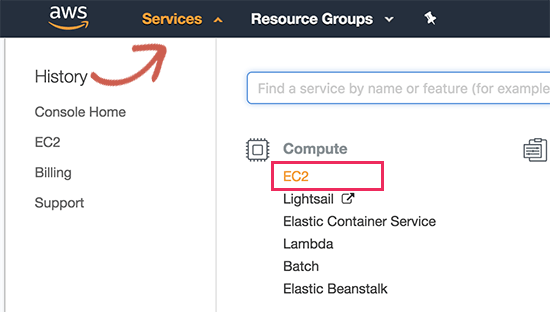 Lanzar el servicio AWS EC2 Lanzar el servicio AWS EC2