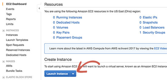 Inicie su instancia EC2 Lance su instancia EC2