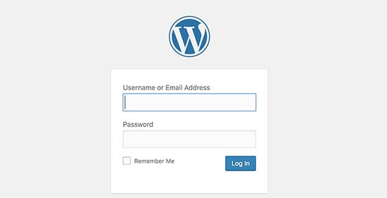 Pantalla de inicio de sesión de WordPress Pantalla de inicio de sesión de WordPress
