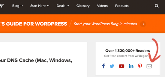Suscríbase al boletín de WPBeginner Suscríbase al boletín de WPBeginner