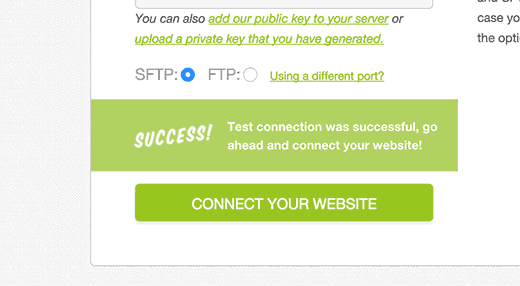 Conectar sitio web Conectar sitio web