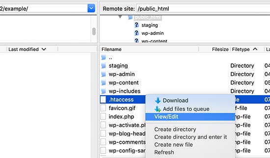 Edite el archivo .htaccess en WordPress Edite el archivo .htaccess en WordPress