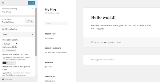Personalizador de temas de WordPress - WPBeginner Personalizador de temas de WordPress
