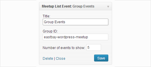 Widget de eventos de la lista de reuniones - WPBeginner Widget de eventos de la lista de reuniones
