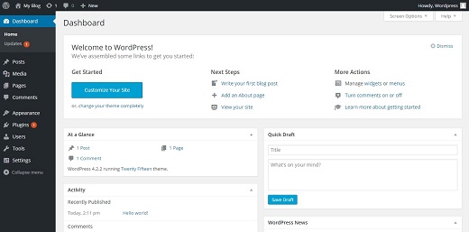 Área de administración de WordPress - WPBeginner Área de administración de WordPress