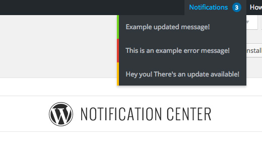 Centro de notificaciones de WordPress - WPBeginner Centro de notificaciones de WordPress