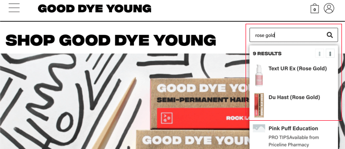 Página de resultados de búsqueda de productos de Good Dye Young Página de resultados de búsqueda de productos de Good Dye Young