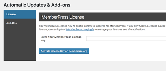 Clave de licencia de MemberPress Clave de licencia de MemberPress