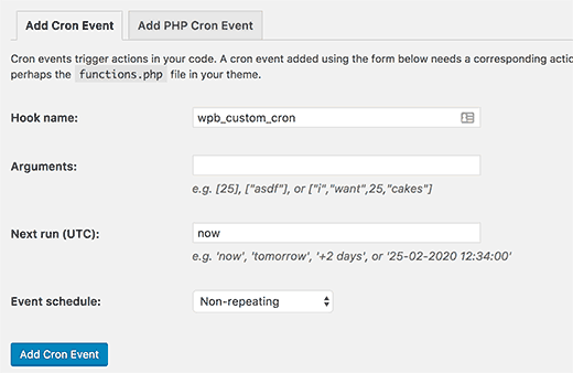 Agregar evento cron personalizado en WordPress Agregar evento cron personalizado en WordPress