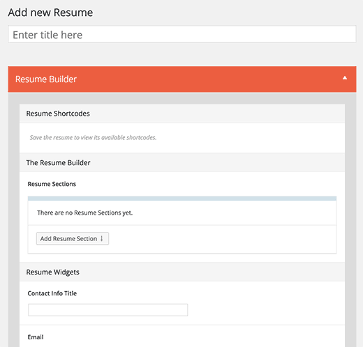 Agregar un nuevo currículum en WordPress Agregar un nuevo currículum en WordPress