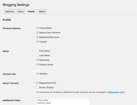 Limpiar la configuración del perfil Limpiar la configuración del perfil