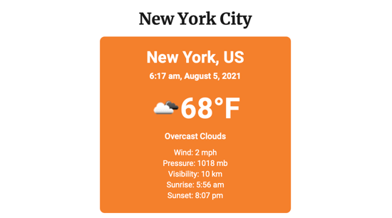 Vista previa del pronóstico del tiempo