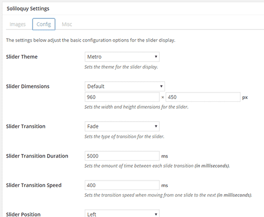 Configuración de opciones avanzadas para su control deslizante Configuración de opciones avanzadas para su control deslizante