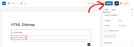 Pegar shortcode y publicar Pegar shortcode y publicar