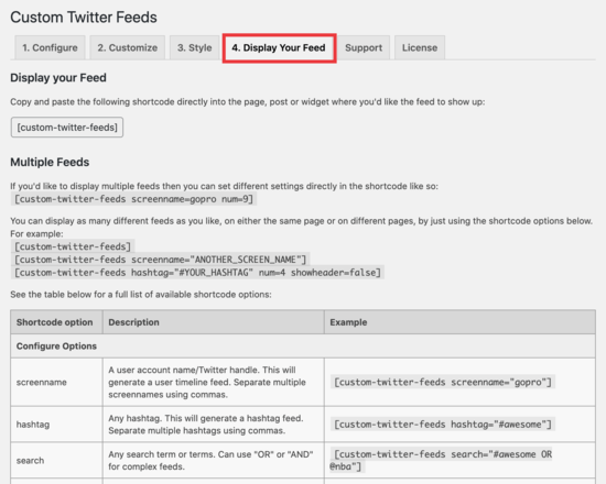 Mostrar su alimentación Muestra tu feed