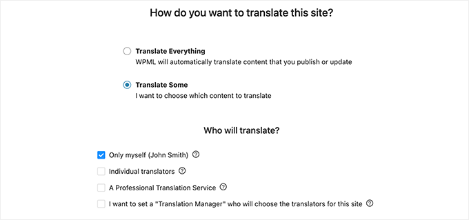 Gestionar traducciones Gestionar traducciones