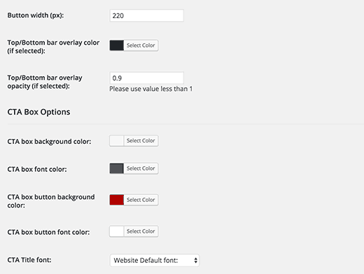 Configuración de visualización de TLDR CTA Configuración de visualización de TLDR CTA