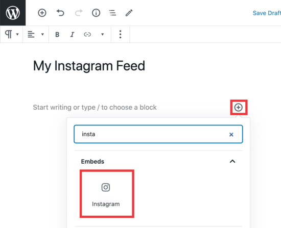 Editor de bloques Instagram Editor de bloques Instagram