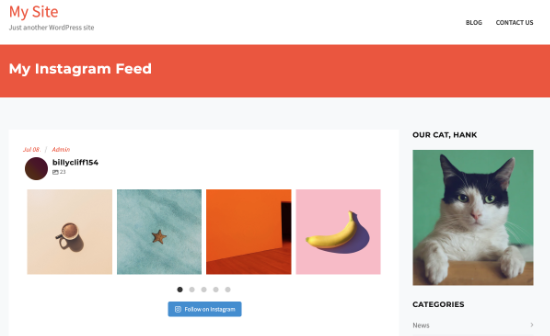 Feed de carrusel en la publicación Feed de carrusel en la publicación