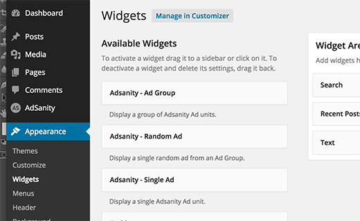 Mostrar anuncios usando Adsanity Widgets en WordPress Mostrar anuncios usando Adsanity Widgets en WordPress