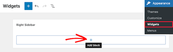 Agregar nuevo bloque de widgets para la búsqueda Agregar nuevo bloque de widgets para la búsqueda