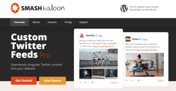 Feed personalizado de reseñas de Twitter – Smash Balloon Feed de Twitter personalizado de Smash Balloon