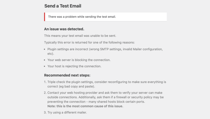 Notificación de falla de SMTP de WP Mail Notificación de falla de SMTP de WP Mail