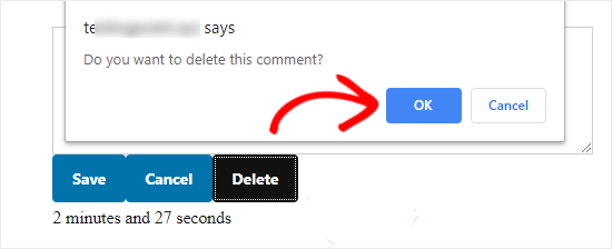 Permitir que los usuarios eliminen sus comentarios Permitir que los usuarios eliminen sus comentarios
