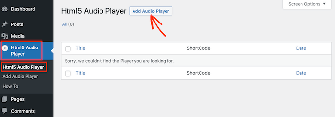 Agregar un reproductor de audio a su sitio web de WordPress
