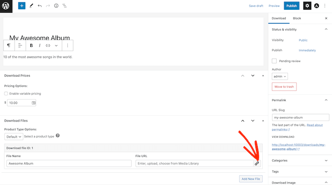 Cómo vender un archivo de audio MP3 usando EDD