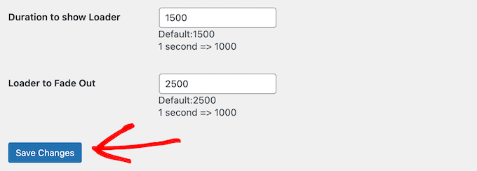Establecer la duración de WP Smart Preloader