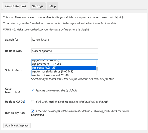 Mejor búsqueda reemplazar la configuración del complemento Mejor búsqueda reemplazar la configuración del complemento