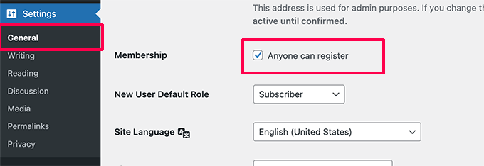 Registro de usuario abierto en WordPress