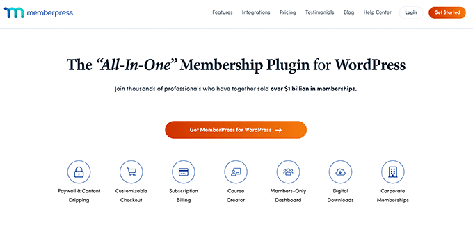 Sitio web de MemberPress