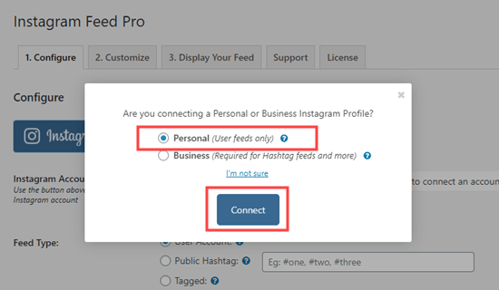 Conecte su cuenta personal de Instagram a su sitio de WordPress Conecte su cuenta personal de Instagram a su sitio de WordPress