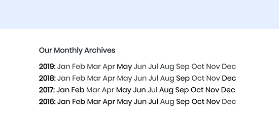 Archivos mensuales de tres letras