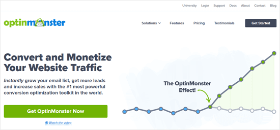 El sitio web OptinMonster