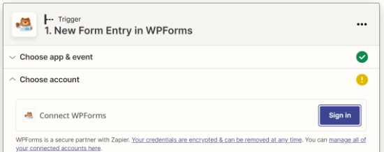 Inicie sesión en su cuenta de WPForms
